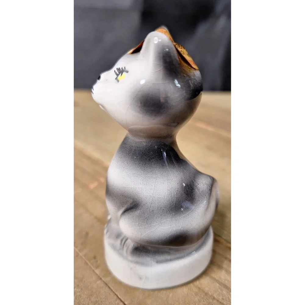 Vintage Grappa Lucia Tosco Liquoristica Ceramic Cat Mini Decanter Italy Firenze